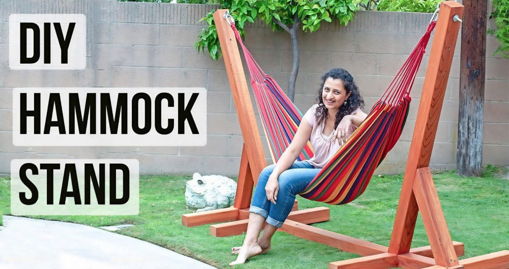 building a wooden hammock stand