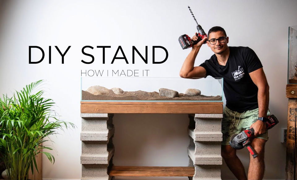 Concrete Blocks Aquarium Stand Under $120