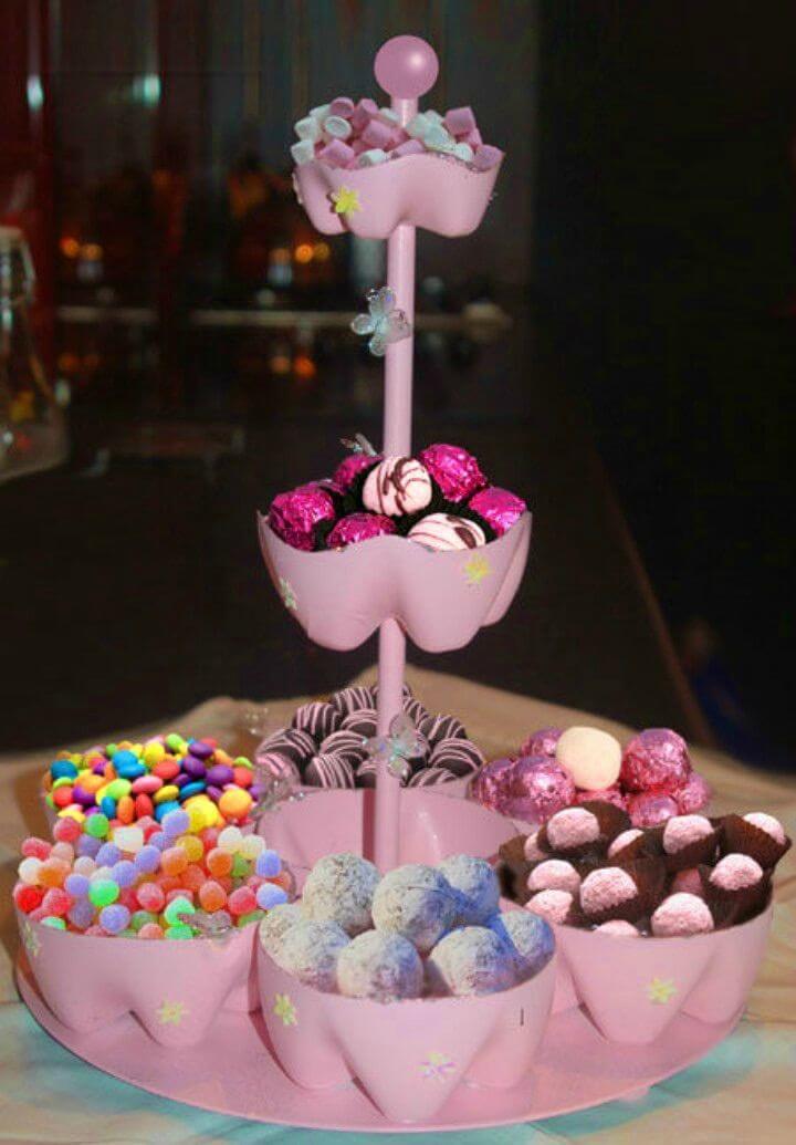 DIY Candy Stand Using Repurposed Plastic Bottles