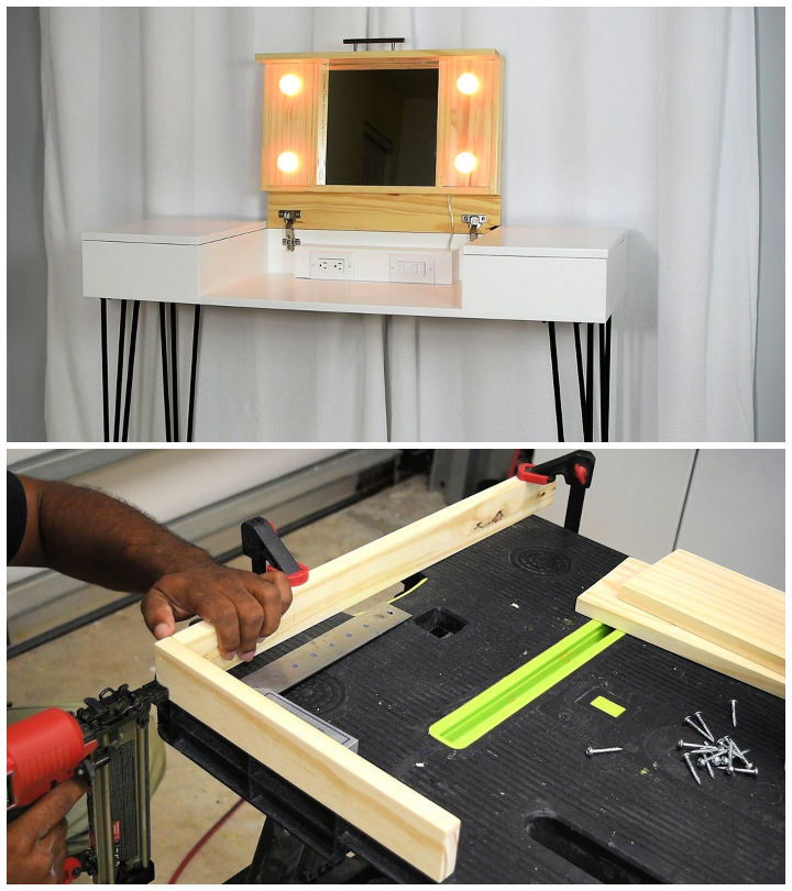DIY Makeup Vanity Desk