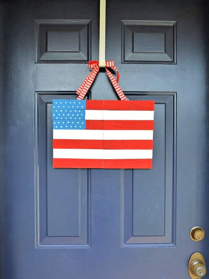 DIY Wooden Shim American Flag Hanging