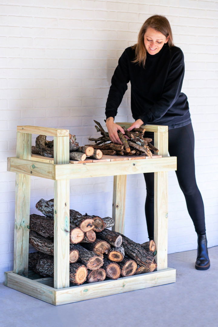 Easy Firewood Storage Rack From 2x4s