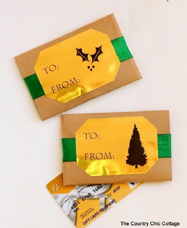Gift Card Holder From Toilet Paper Roll