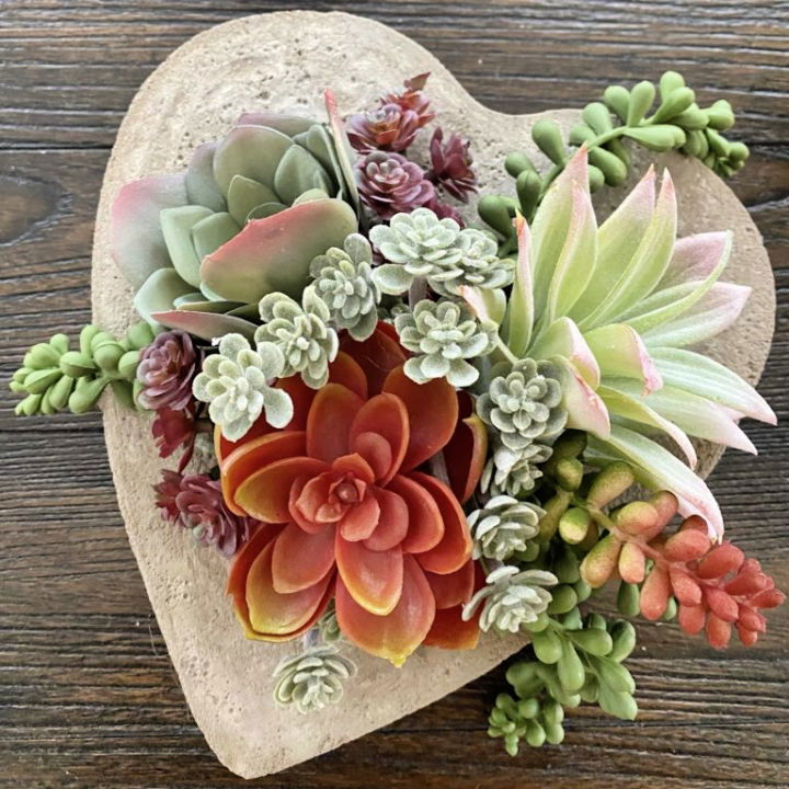 Make Your Own Concrete Heart Planter