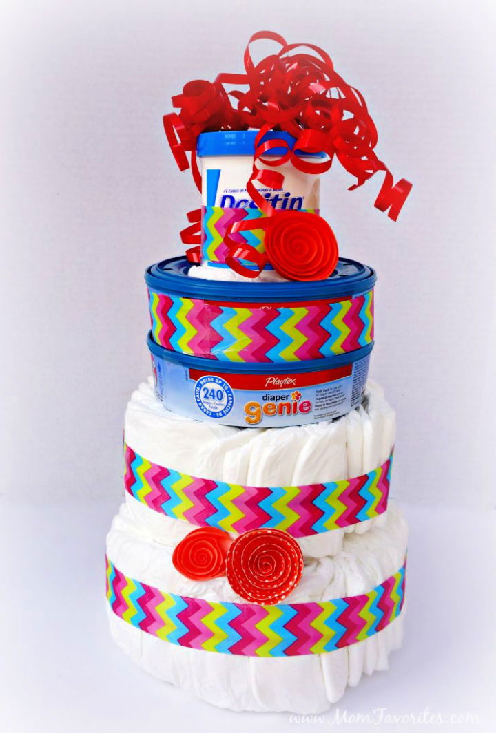 Simple DIY Diaper Cake Tutorial